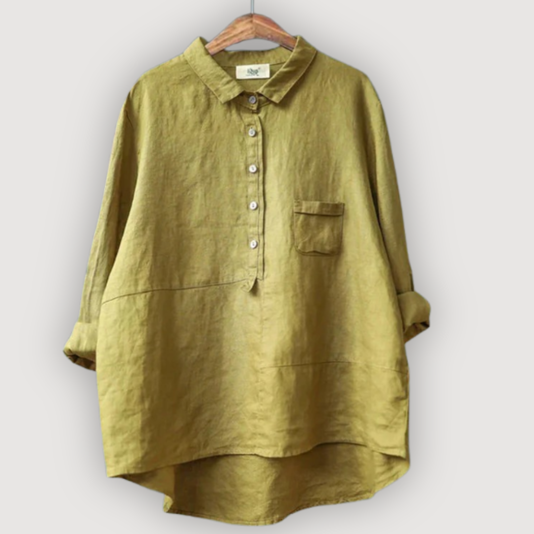Image of Women's Long Sleeve High Low Blouse