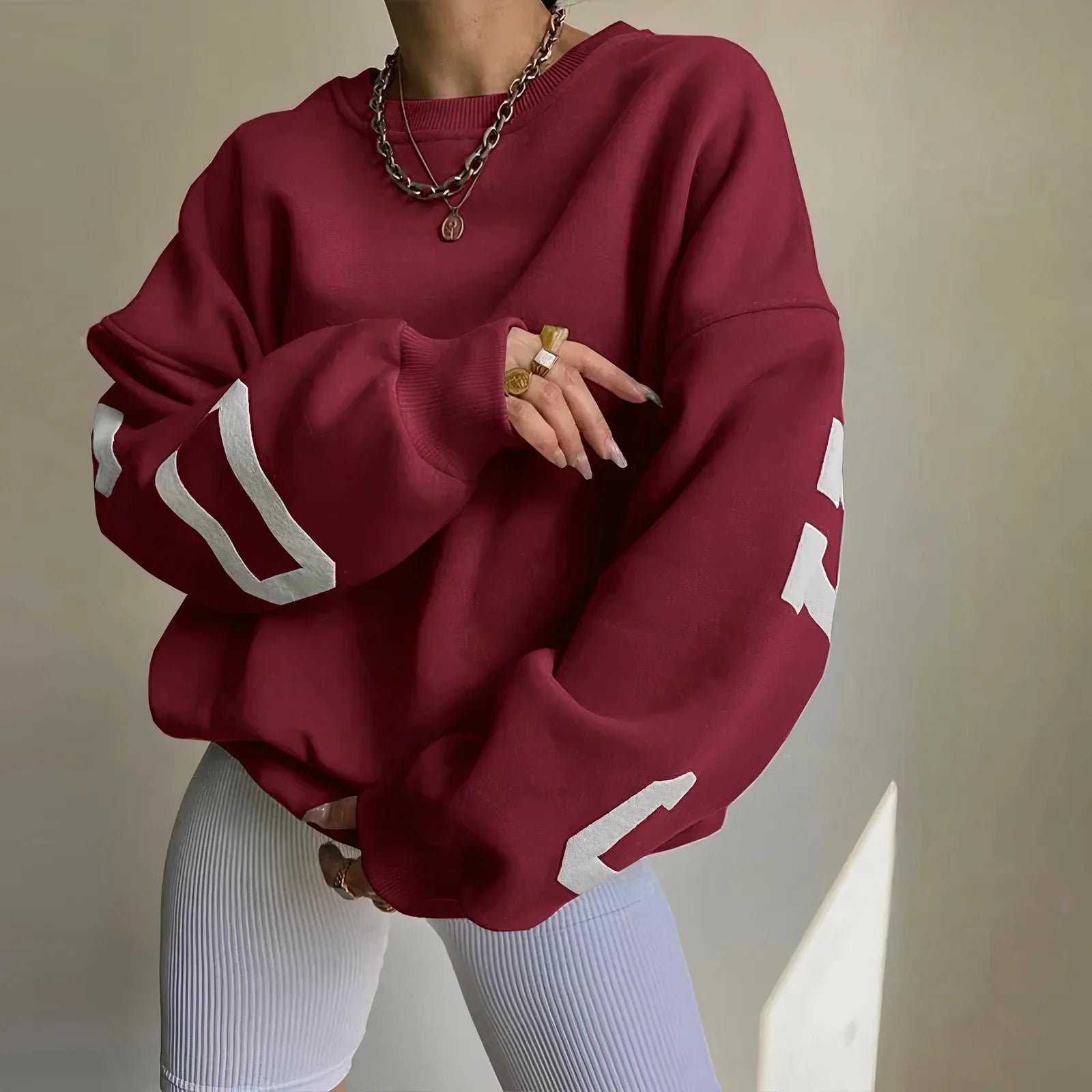 Image of Women's Oversized Crew Neck Sweater