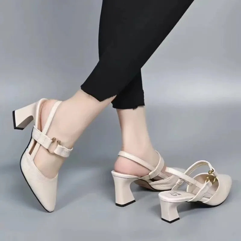 Image of Women's Pointed Toe Slingback Heels