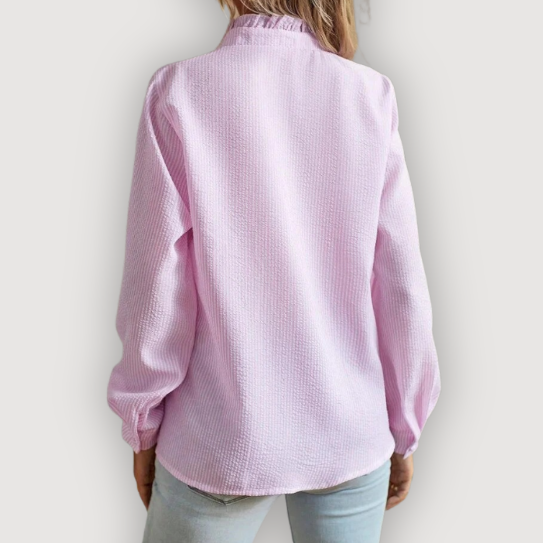 Image of Women's Ruffle Long Sleeve Blouse