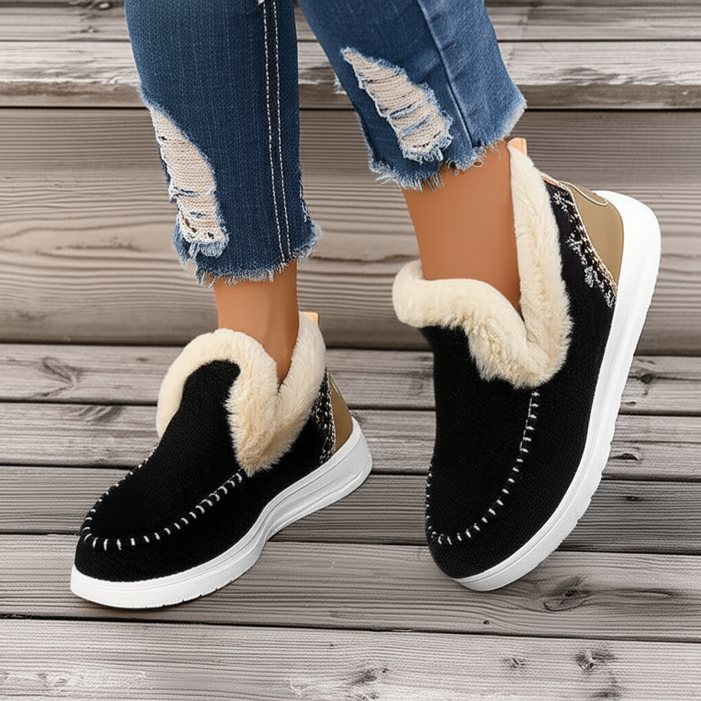 Image of Women's Slip-on Faux Fur Slippers