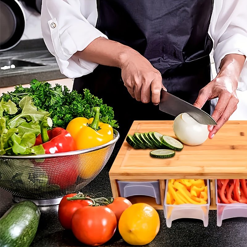 Image of Women's Storage Bamboo Cutting Board