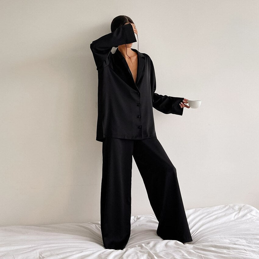 Image of Women's Wide Leg Pant Set