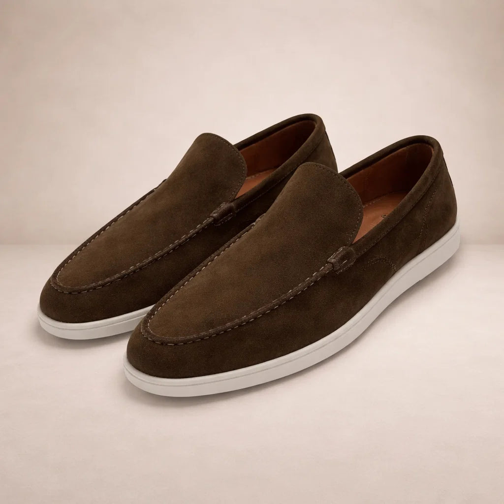 Mocassins en cuir pour homme | Chaussures décontractées à enfiler pour tous les jours | Chaussures « smart casual » à coupe classique et tige basse