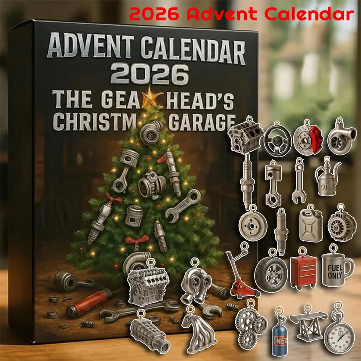 El calendario de Adviento «El garaje navideño de Gearhead 2026»: caja sorpresa de 24 días con temática de herramientas para los amantes del motor y las vacaciones de bricolaje