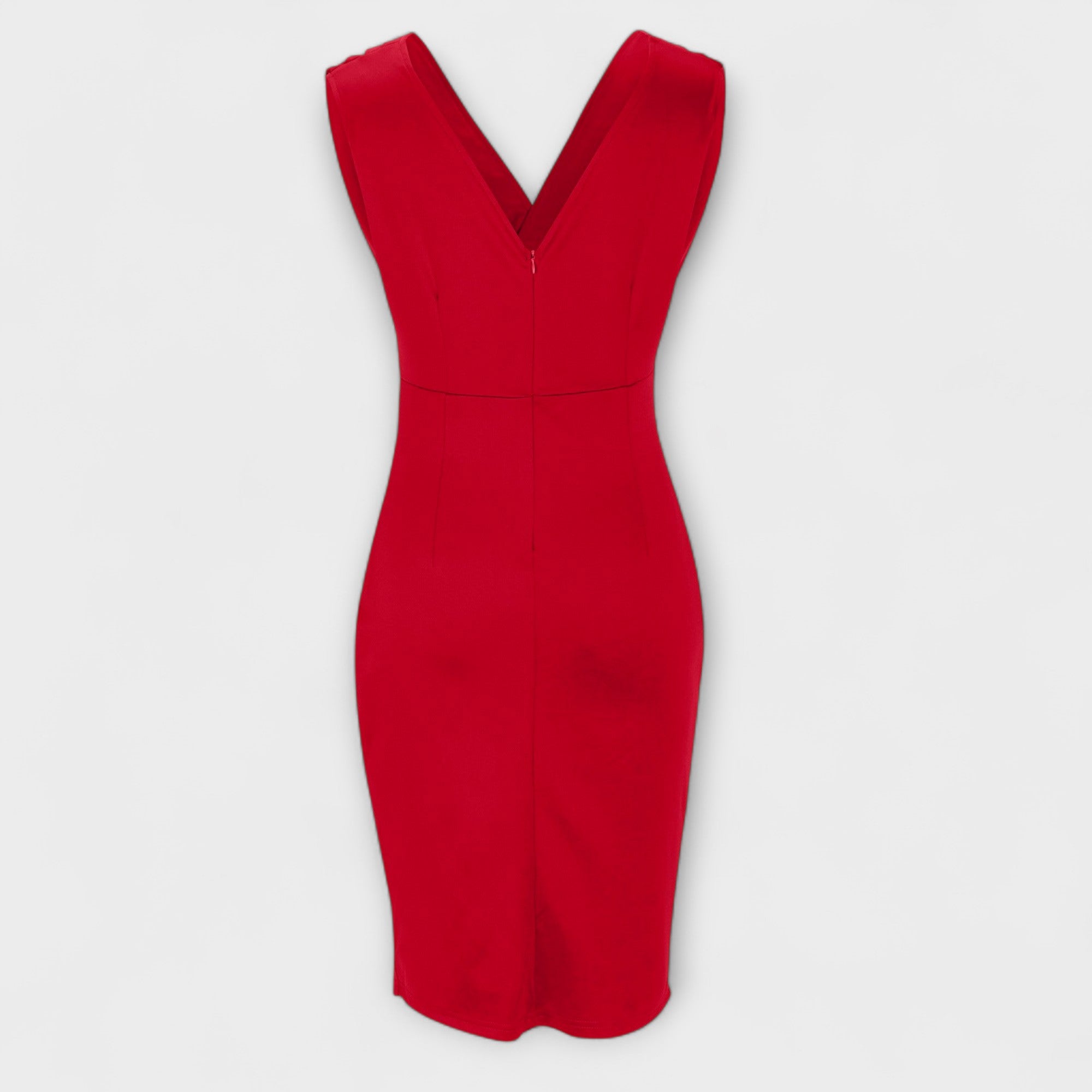 Vestido de mujer con cuello en V y abertura lateral alta | Suave y transpirable