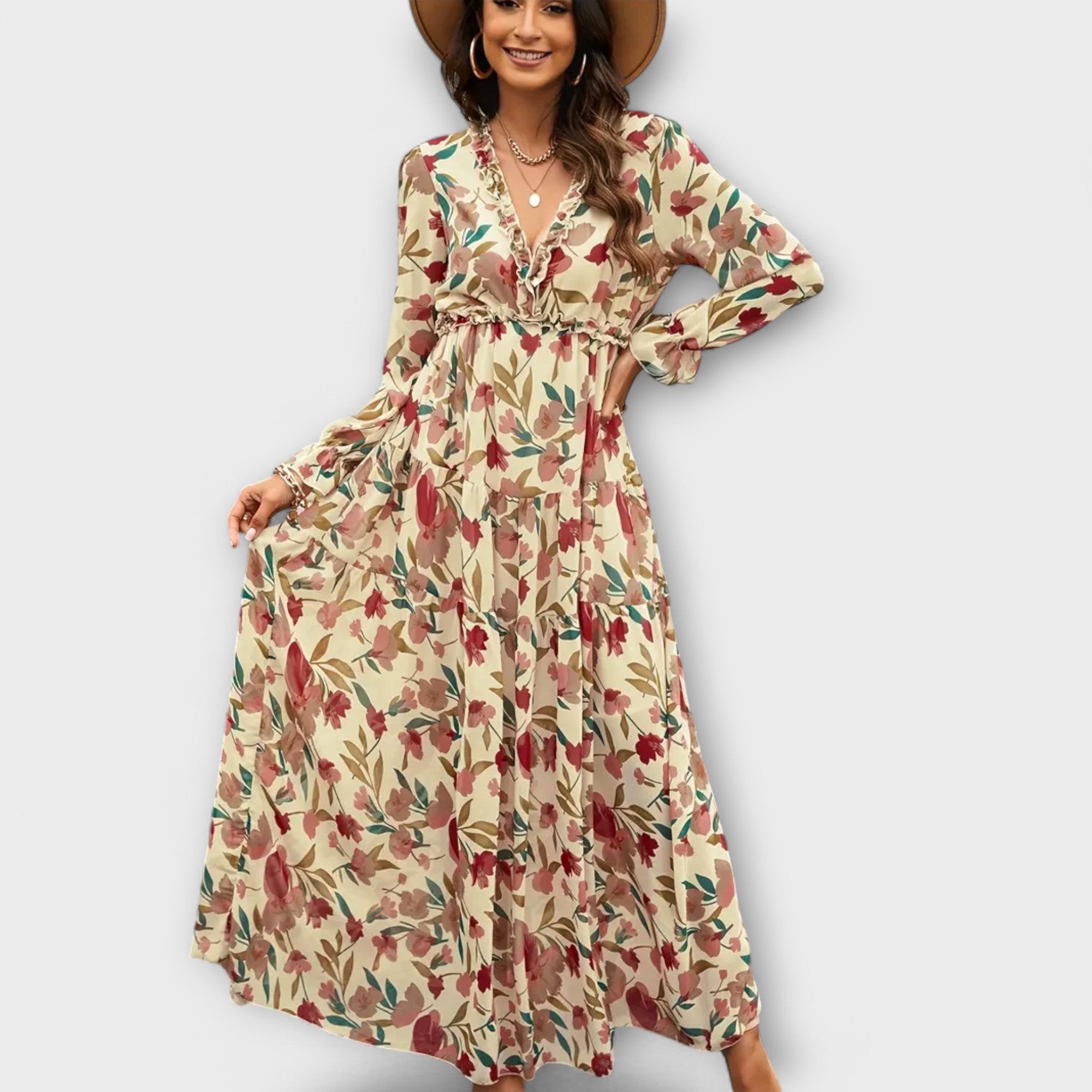 Nova - Maxi abito elegante a fantasia