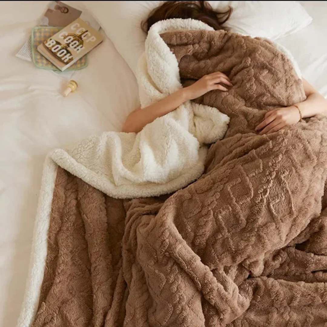 Calda coperta invernale per le notti fredde - Spessa, soffice ed elegante per la camera da letto e il divano