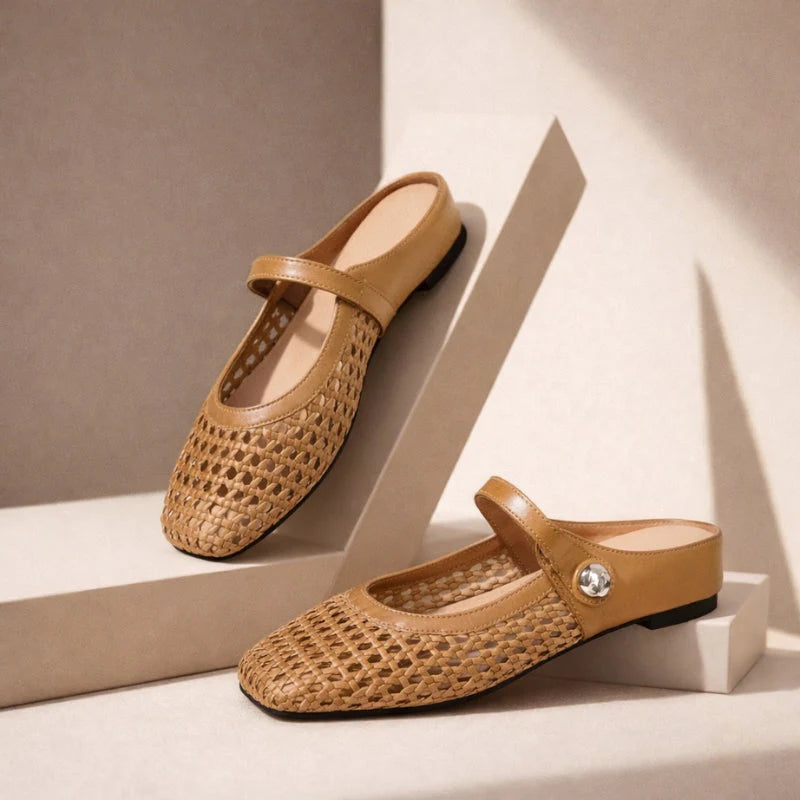 Women’s Woven Metallic Flats