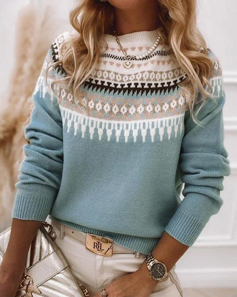 Fair Isle Crewneck Sweater for Women - Image 1