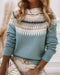 Fair Isle Crewneck pulóver nőknek