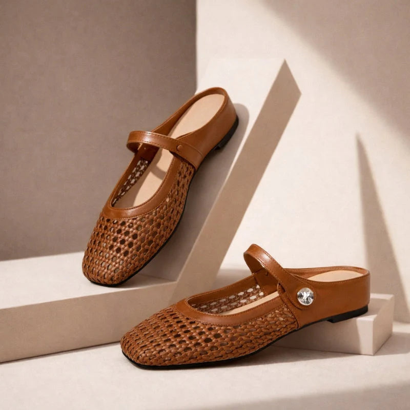 Women’s Woven Metallic Flats