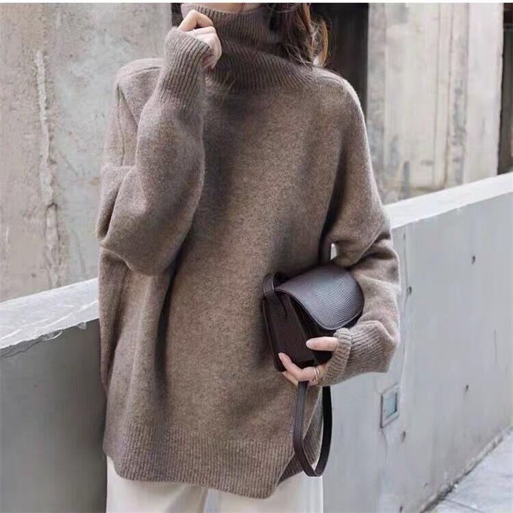 Loose turtleneck sweater