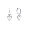 Boucles d'oreilles cœur en quartz blanc (argent)
