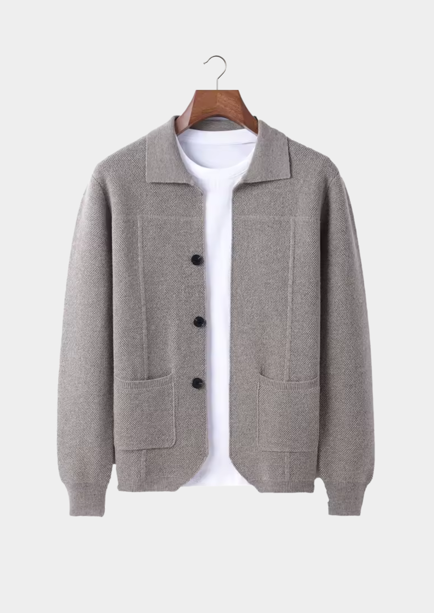 Button-Down Collared Sweater for Men - Image 3