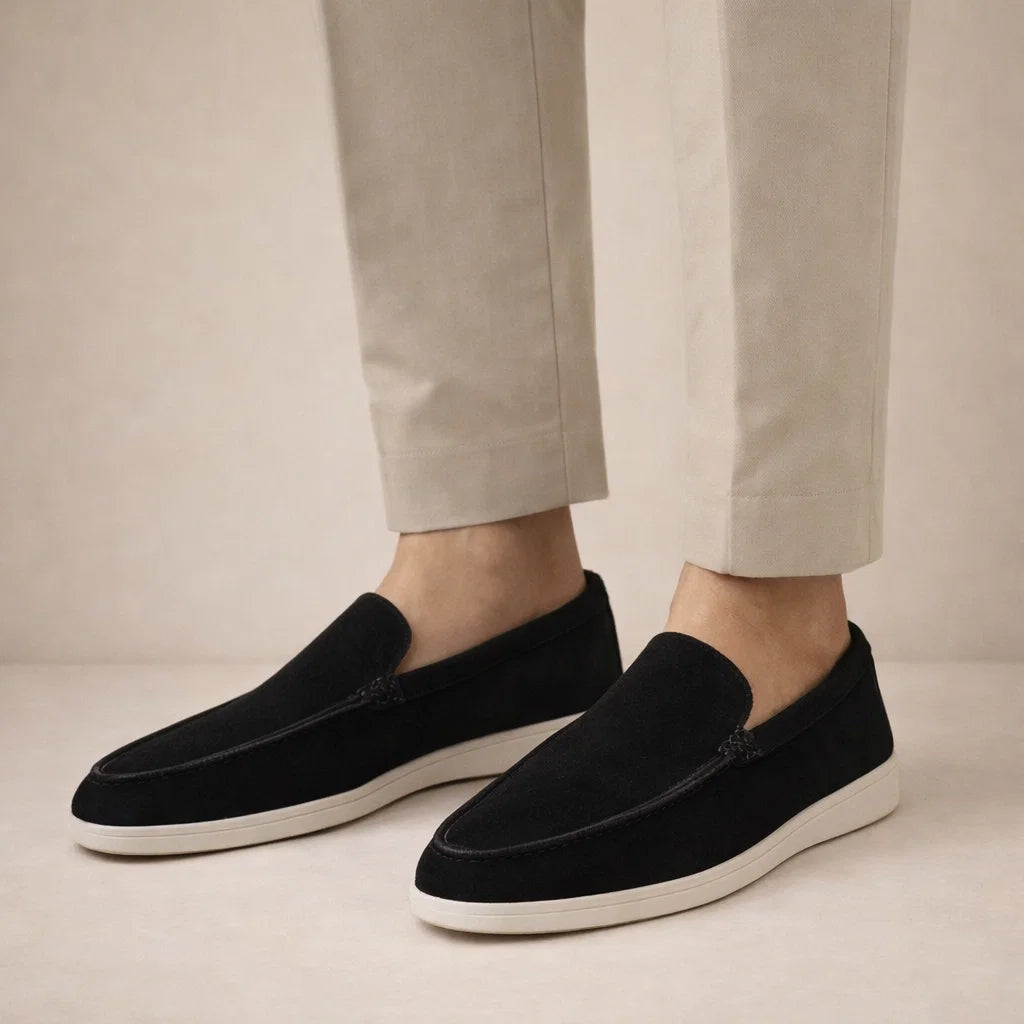 Mocassins en cuir pour homme | Chaussures décontractées à enfiler pour tous les jours | Chaussures « smart casual » à coupe classique et tige basse
