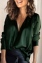 Casual V-Neck Women's Blouse