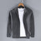 Maglione a coste con zip per uomo