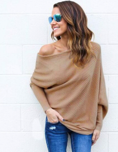 Jersey de mujer con escote a la espalda