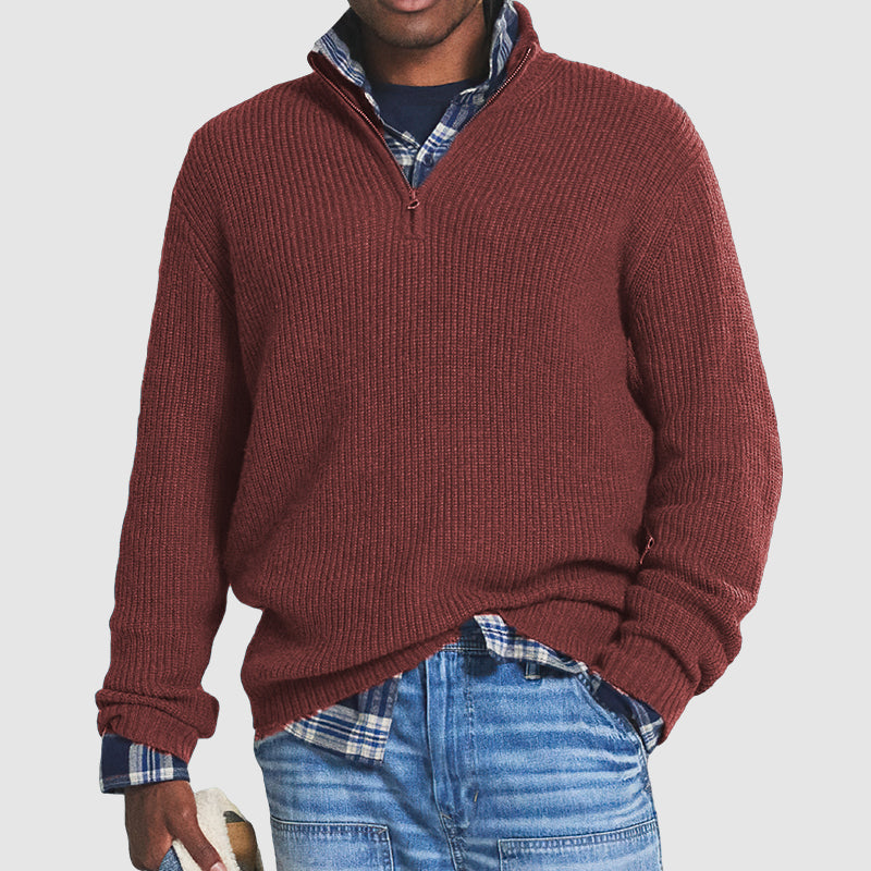 Quarter-Zip Knit Sweater for Men - Image 4