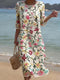 Vestido largo de mujer con estampado floral | Vestido ligero y vaporoso de verano, ideal para salidas informales y reuniones sociales | Estampado floral transpirable