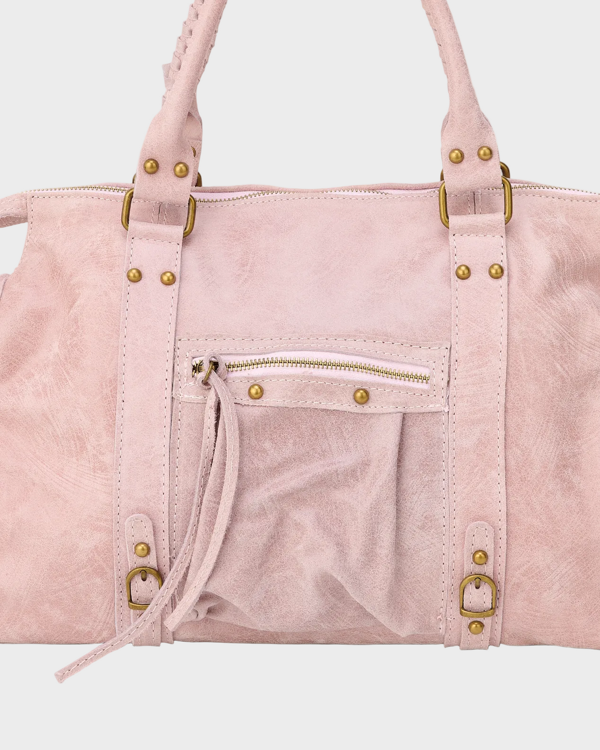 Borsa da donna in vera pelle | Tote bag piccola in pelle, prodotta in Italia, con chiusura a cerniera e tasca interna per il cellulare