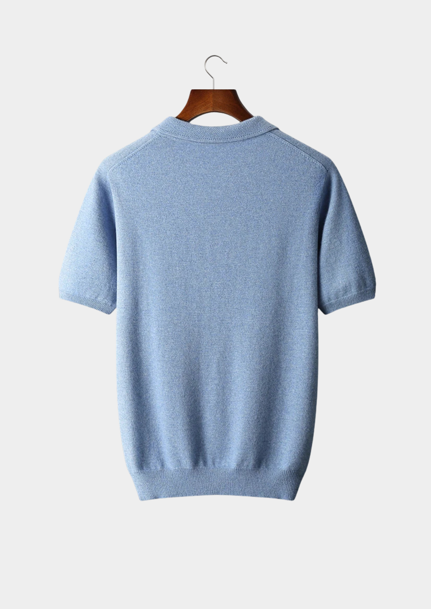 Button-Down Textured Knit Polo for Men - Image 11