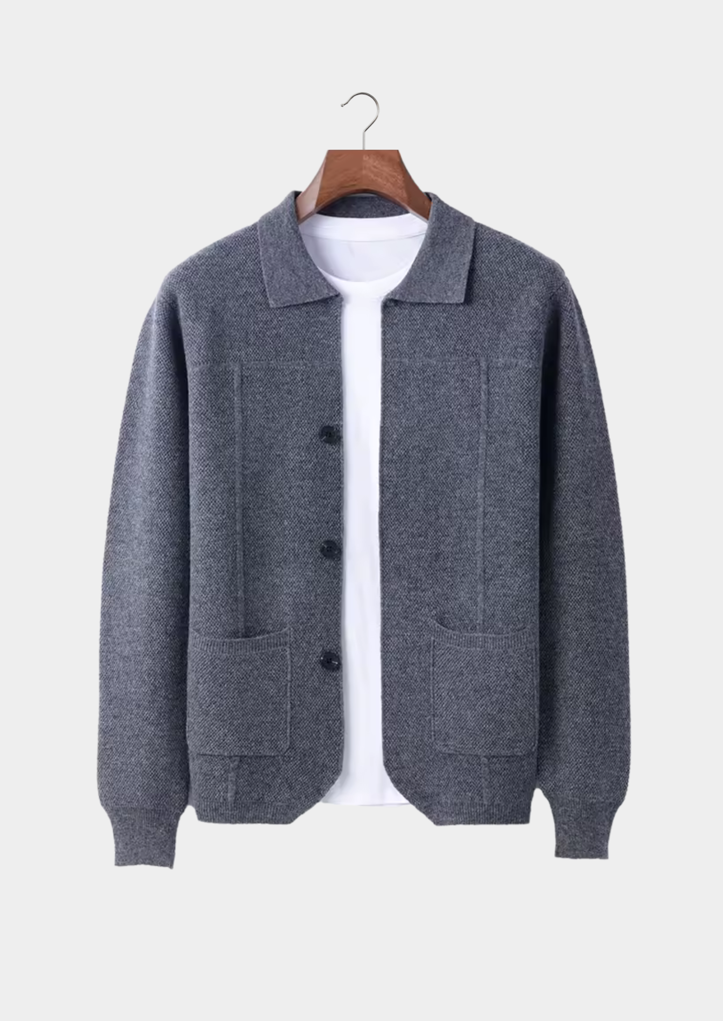 Button-Down Collared Sweater for Men - Image 14