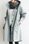 Waterproof ladies trench coat with capuchon - Long & Warm