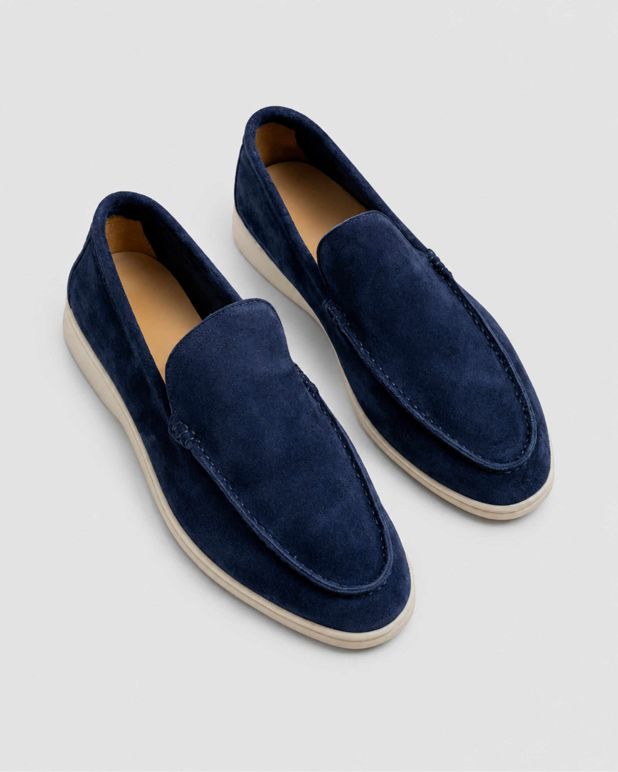 Mocasines de ante para hombre | Zapatos informales cómodos sin cordones, ideales para un estilo «smart-casual» | Parte superior de ante suave con plantilla acolchada