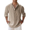 Men's Long Sleeve 100% Cotton Shirt | Loose Fit Breathable Summer Top | Casual Lightweight Button-Down Everyday Shirt
