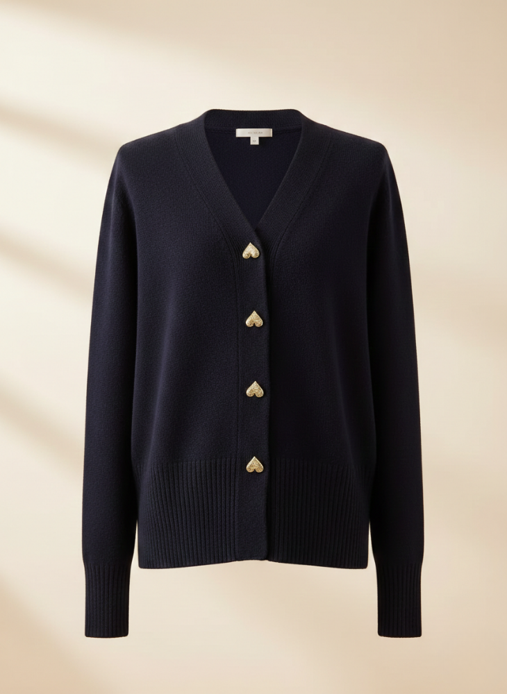 Annie Γυναικεία Πλεκτή Ζακέτα - Ζεστή μάλλινη ζακέτα με κουμπιά για το φθινόπωρο και το χειμώνα