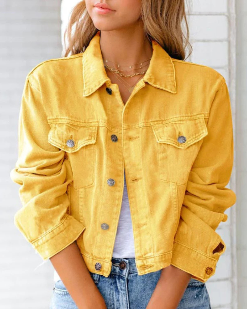 Women's Colourful Denim Jacket | Soft Breathable