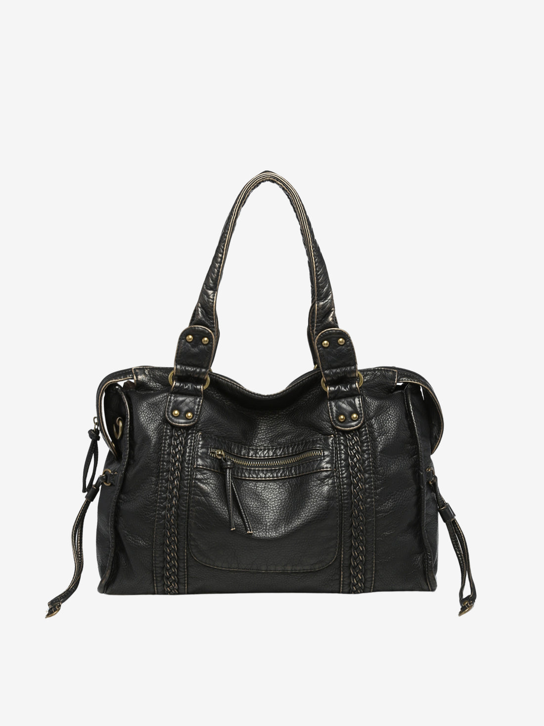 Bolso de hombro y bandolera de piel vegana | Compacto