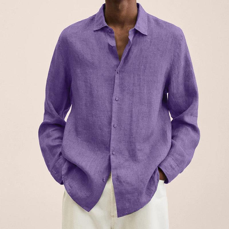 Giovanni Men's Shirt - Breathable Linen, Long Sleeves, Classic and Elegant Design