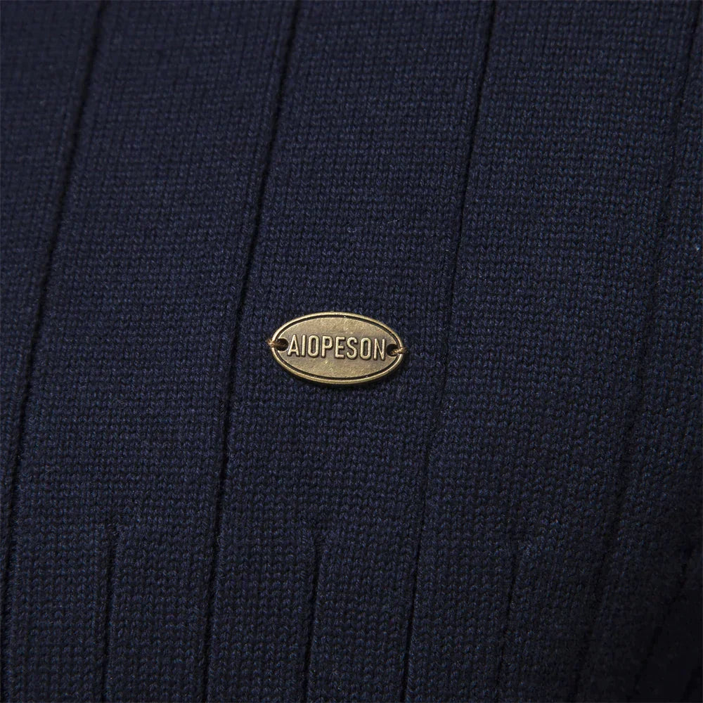 Half-Zip Ribbed Knit Sweater for Men - Image 7