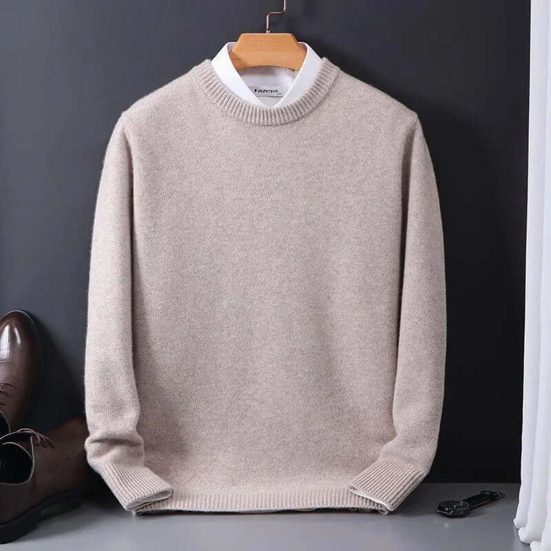 Maglione da uomo in maglia morbida | Comodo maglione girocollo da indossare tutti i giorni | Maglione casual lavabile in lavatrice
