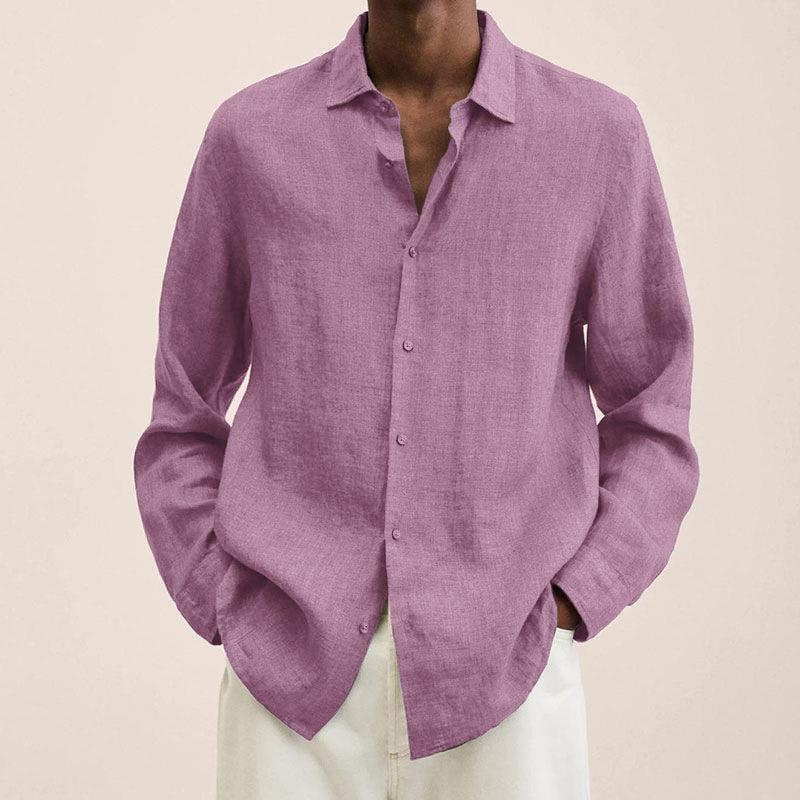 Giovanni Men's Shirt - Breathable Linen, Long Sleeves, Classic and Elegant Design