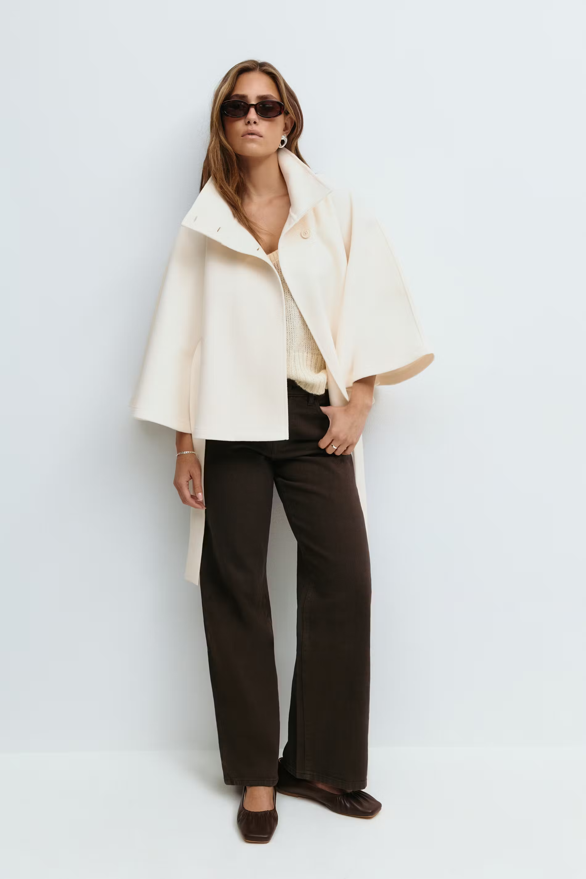 Belted Funnel Neck Jacket for Women - Image 3