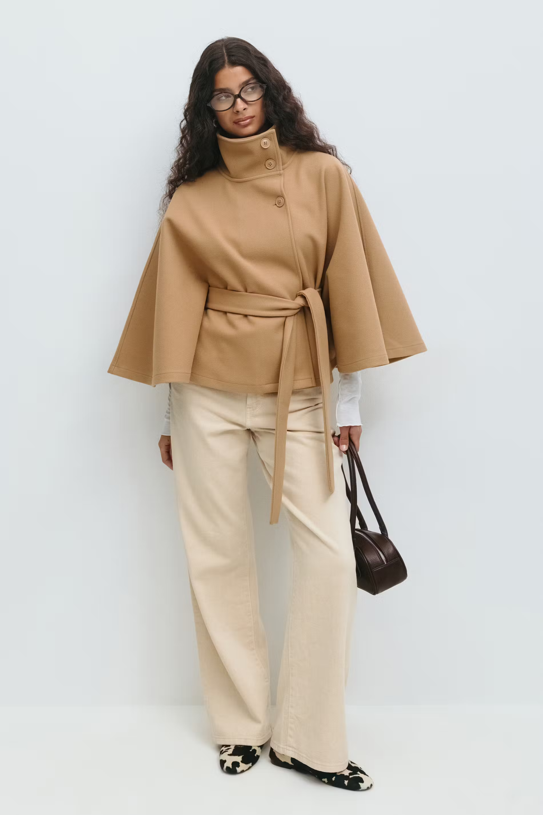 Belted Funnel Neck Jacket for Women - Image 10