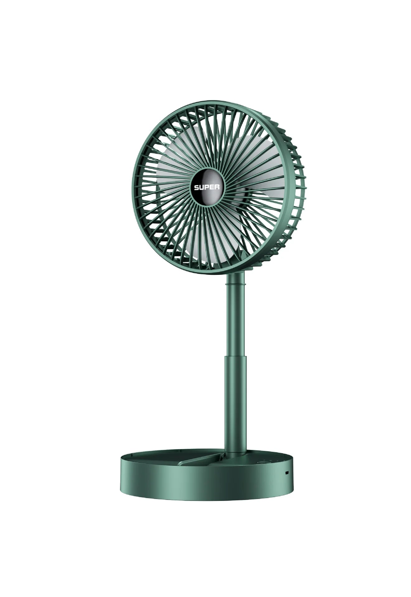 Foldable USB Desk Fan | Portable Rechargeable Table Fan with 5 Speeds and Quiet Airflow | Telescopic Personal Cooling Fan
