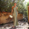Women's One Shoulder Satin Maxi Dress | Asymmetrical High Slit Evening Gown | Sleeveless Backless Formal Party Dress