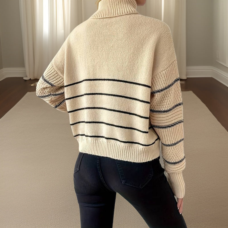 Maglione a collo alto da donna, caldo