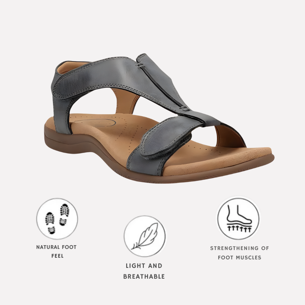 Ergonomické dámske sandále – pohodlné sandále na chôdzu s podpornou stielkou a nastaviteľnými remienkami na každodenné nosenie