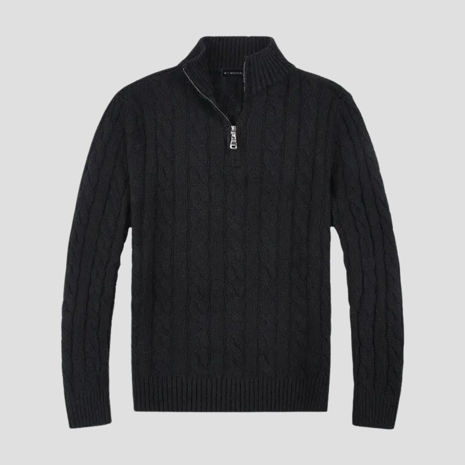 Pull en maille demi-zip pour homme - La maille câblée intemporelle rencontre la sophistication moderne