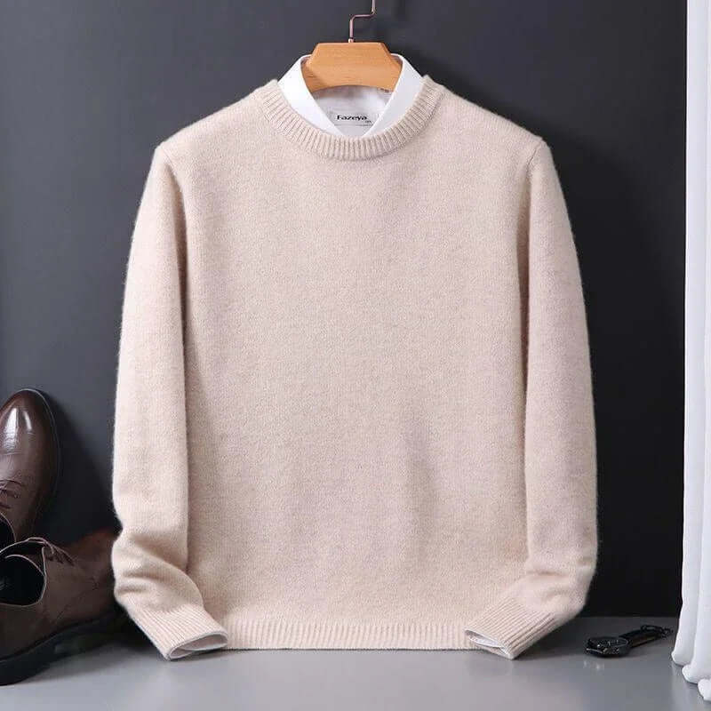 Maglione da uomo in maglia morbida | Comodo maglione girocollo da indossare tutti i giorni | Maglione casual lavabile in lavatrice