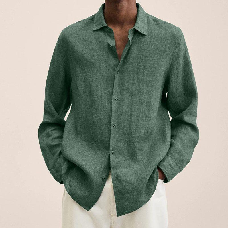 Giovanni Men's Shirt - Breathable Linen, Long Sleeves, Classic and Elegant Design