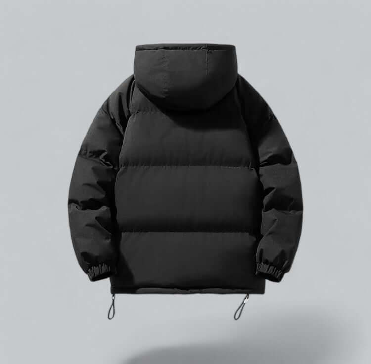 Chaqueta parka de invierno para hombre | Abrigo acolchado con capucha, puños cortavientos y bolsillos seguros para una protección cálida en el día a día