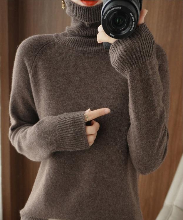 Pulover din cașmir pentru femei | Pulover din tricot moale pentru iarnă | Pulover ușor și călduros, cu design clasic și croială confortabilă