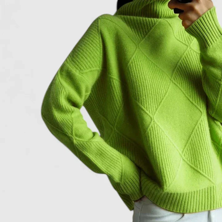 Turtleneck Knit Sweater for Women - Image 3